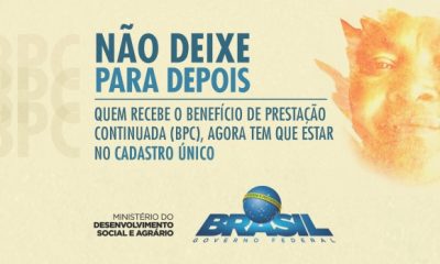 Inscrição dos beneficiários do BPC no Cadastro Único termina em dezembro