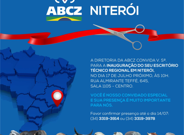 ABCZ convida associados para inauguração de escritório regional em Niterói (RJ)